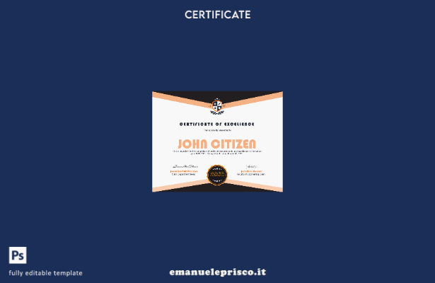modello di certificato accademico USA in stile verificato